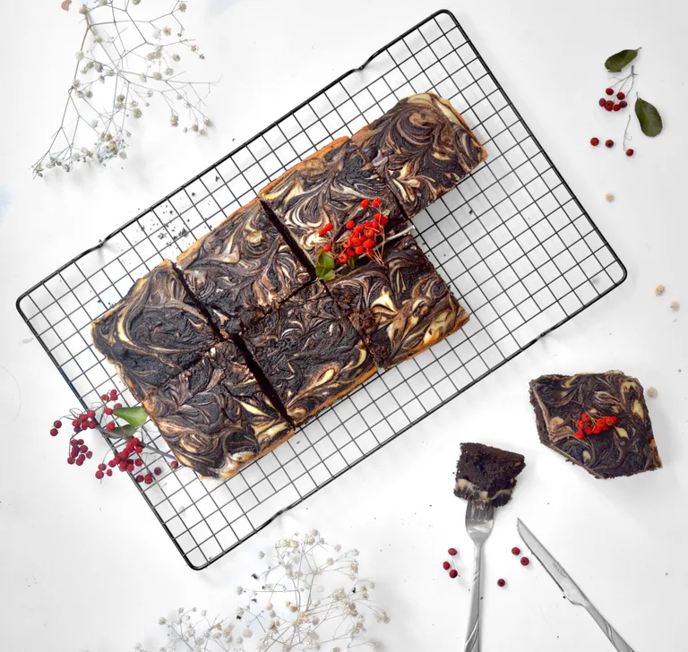 New York Style Cheesecake Marble Brownies